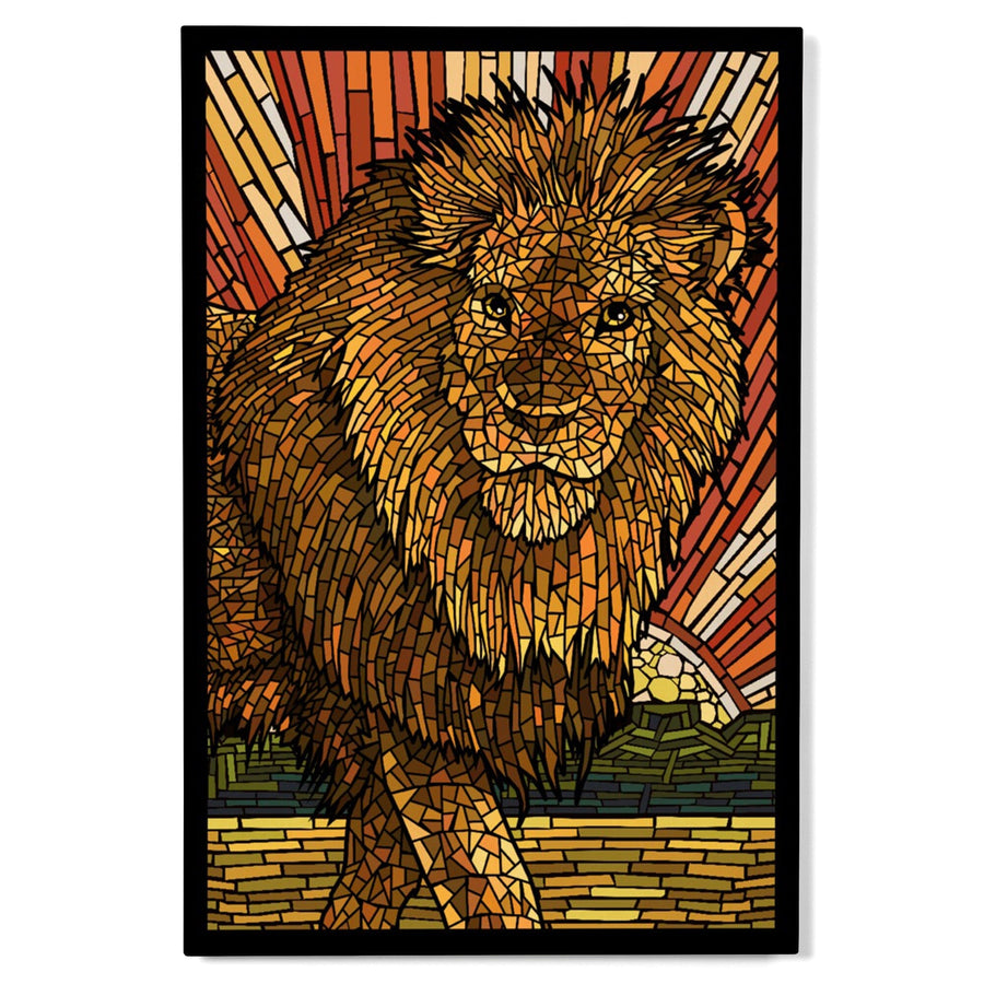 Lion, Mosaic, Lantern Press Artwork, Wood Signs and Postcards Wood Lantern Press 