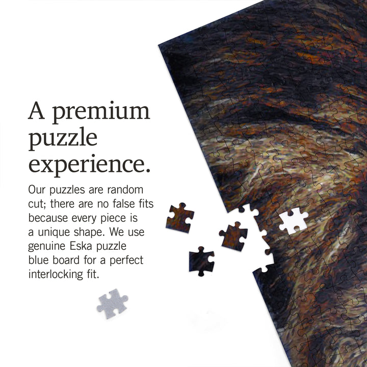 Lion, Van Gogh Style, Jigsaw Puzzle Puzzle Lantern Press 