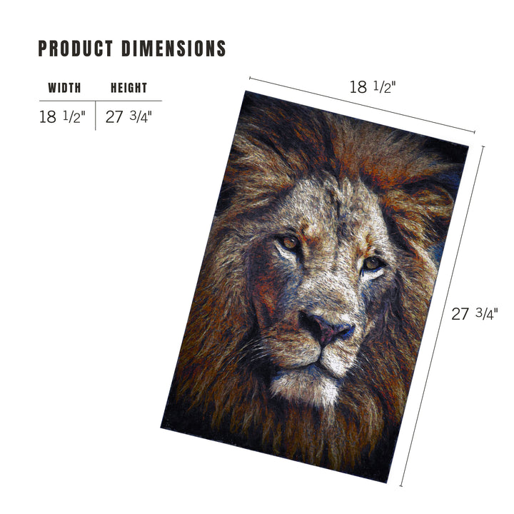 Lion, Van Gogh Style, Jigsaw Puzzle Puzzle Lantern Press 