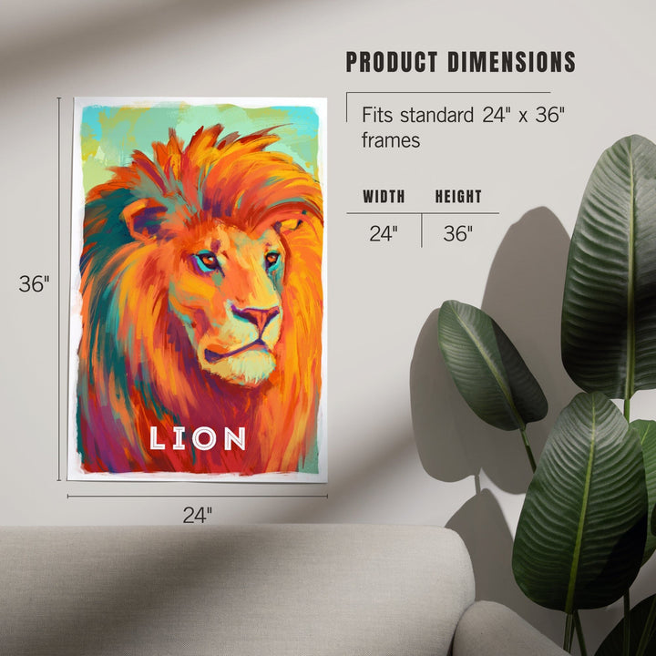 Lion, Vivid Series, Art & Giclee Prints Art Lantern Press 