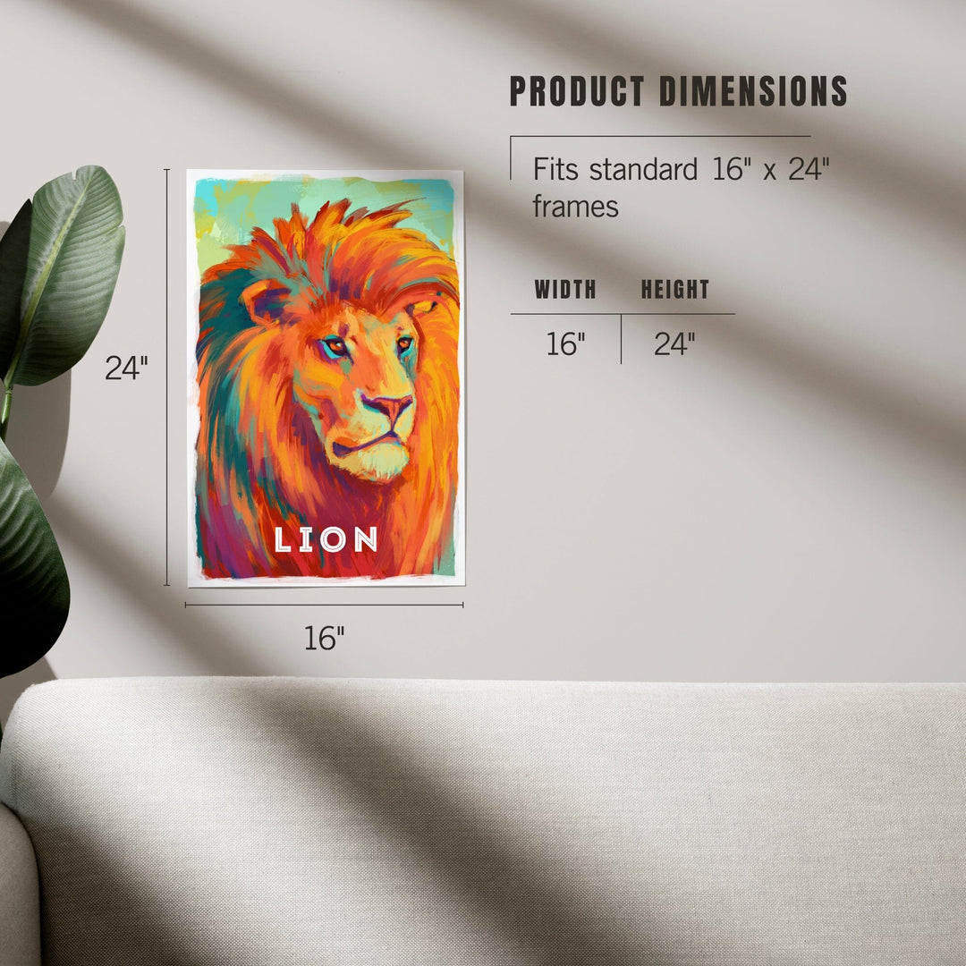 Lion, Vivid Series, Art & Giclee Prints Art Lantern Press 