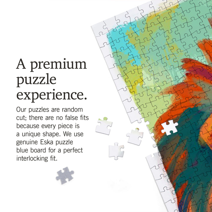 Lion, Vivid Series, Jigsaw Puzzle Puzzle Lantern Press 