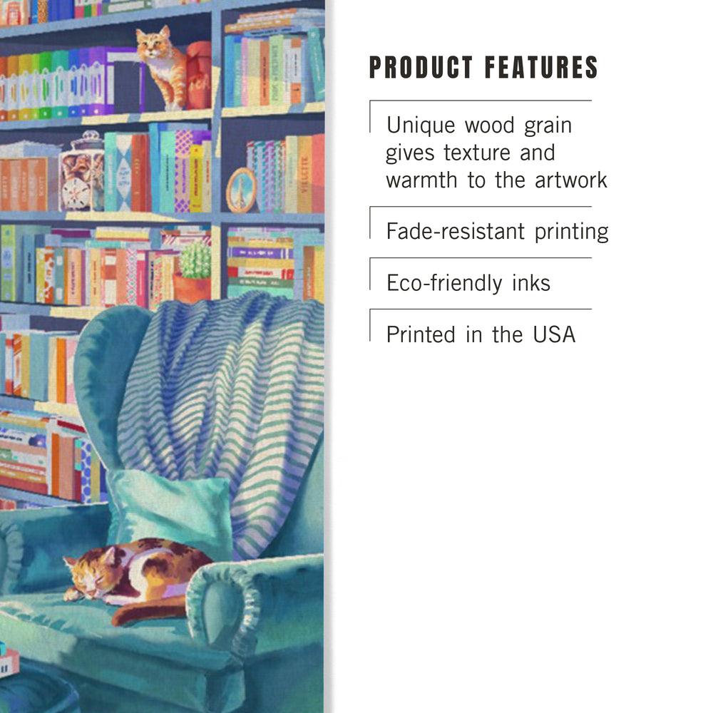 Literary Beach Cats, Wood Signs and Postcards Wood Lantern Press 