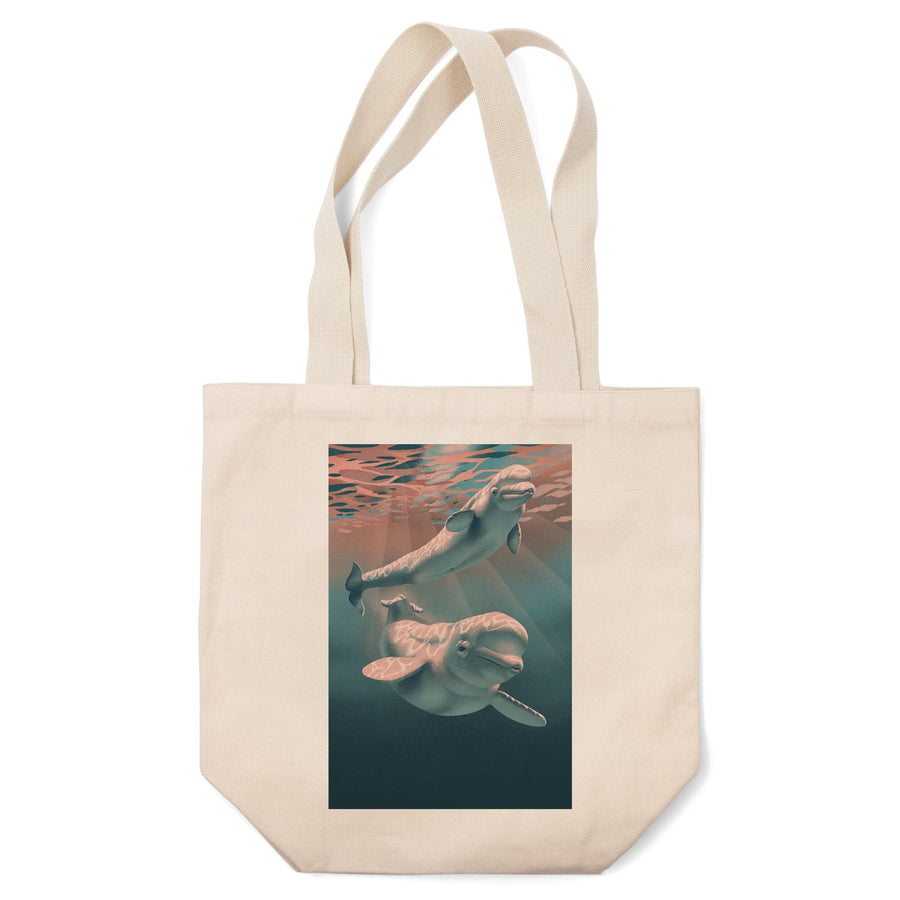 Lithograph, Beluga, Tote Bag Totes Lantern Press 