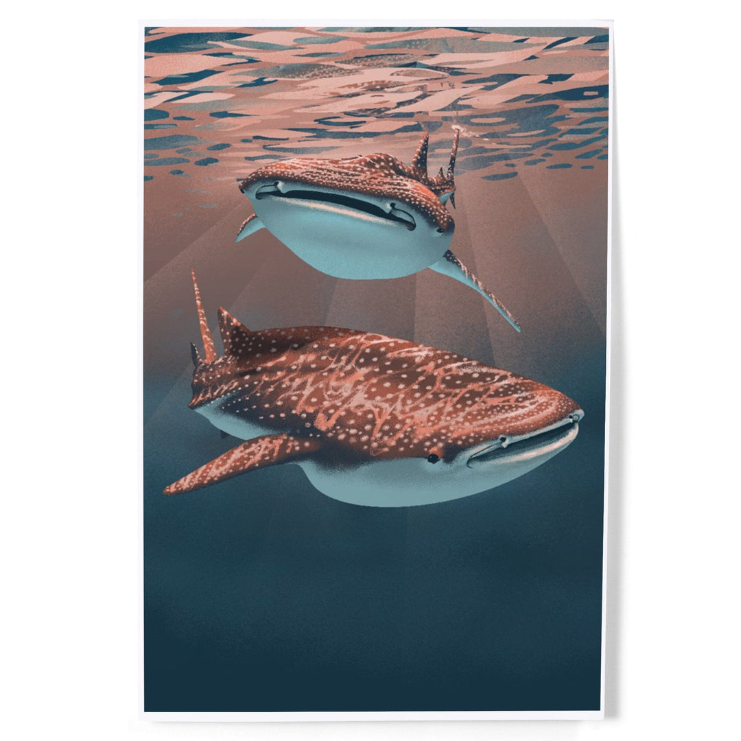 Lithograph, Whale Shark, Art & Giclee Prints Art Lantern Press 