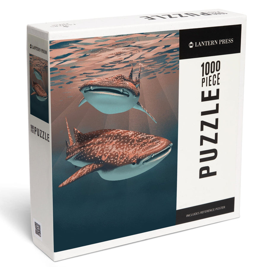 Lithograph, Whale Shark, Jigsaw Puzzle Puzzle Lantern Press 