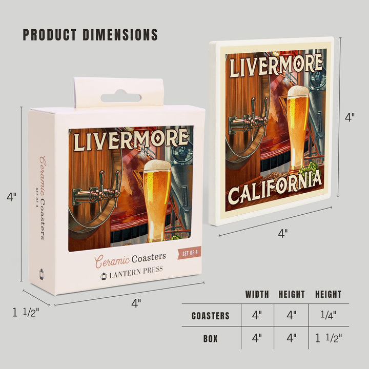 Livermore, California, Art of the Beer, Coasters Coasters Lantern Press 
