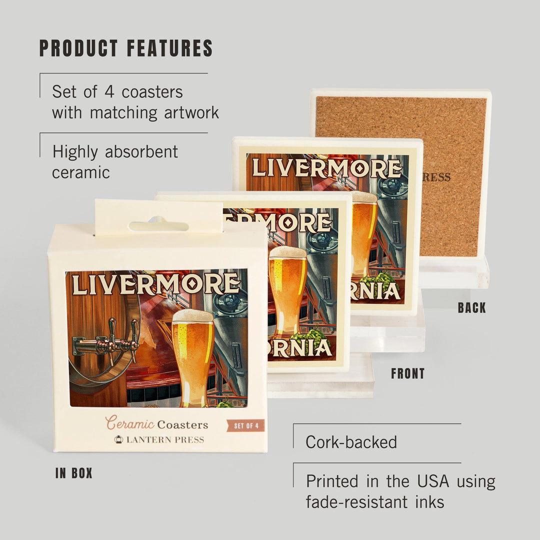 Livermore, California, Art of the Beer, Coasters Coasters Lantern Press 