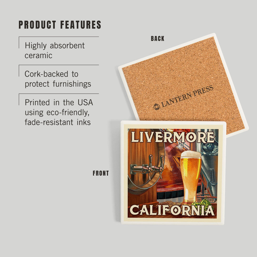 Livermore, California, Art of the Beer, Coasters Coasters Lantern Press 