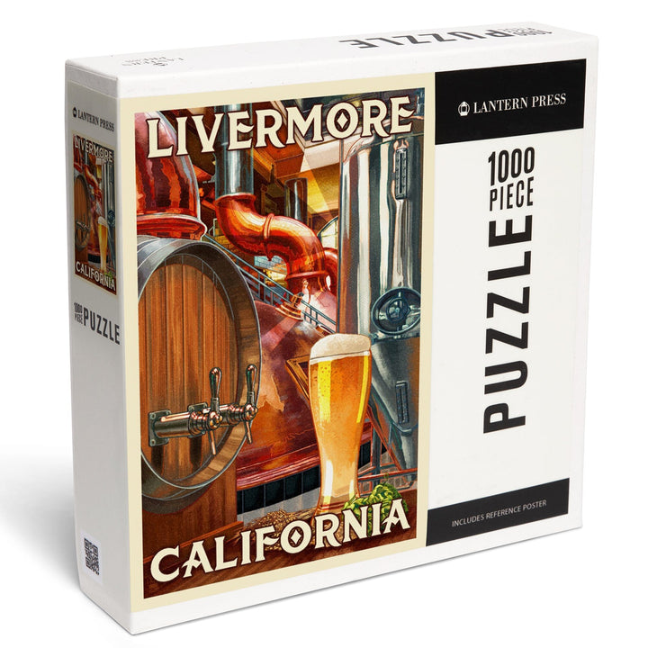 Livermore, California, Art of the Beer, Jigsaw Puzzle Puzzle Lantern Press 