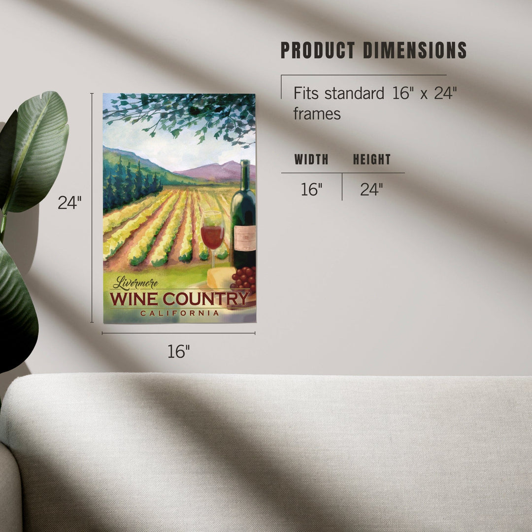 Livermore, California, Wine Country, Art & Giclee Prints Art Lantern Press 