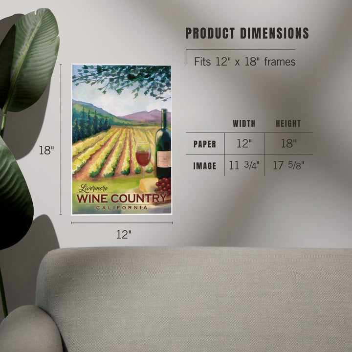 Livermore, California, Wine Country, Art & Giclee Prints Art Lantern Press 
