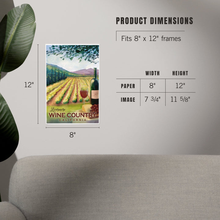 Livermore, California, Wine Country, Art & Giclee Prints Art Lantern Press 