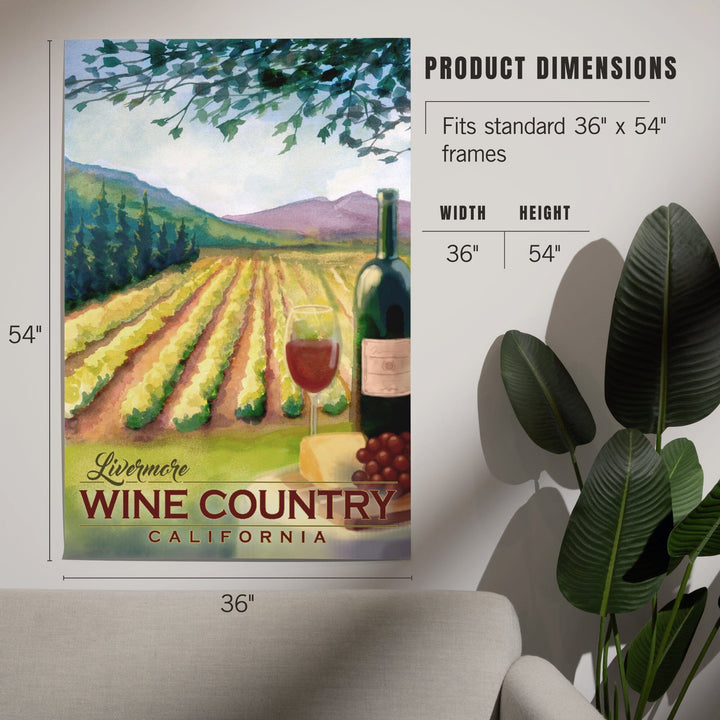 Livermore, California, Wine Country, Art & Giclee Prints Art Lantern Press 