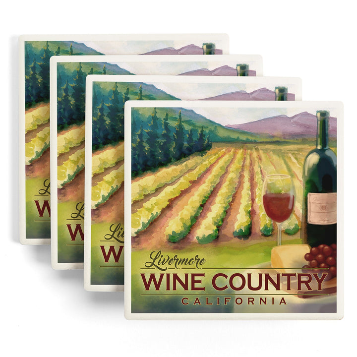 Livermore, California, Wine Country, Coasters Coasters Lantern Press 