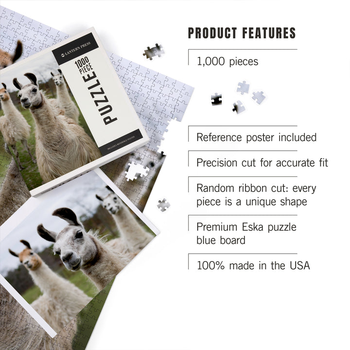 Llamas, Jigsaw Puzzle Puzzle Lantern Press 