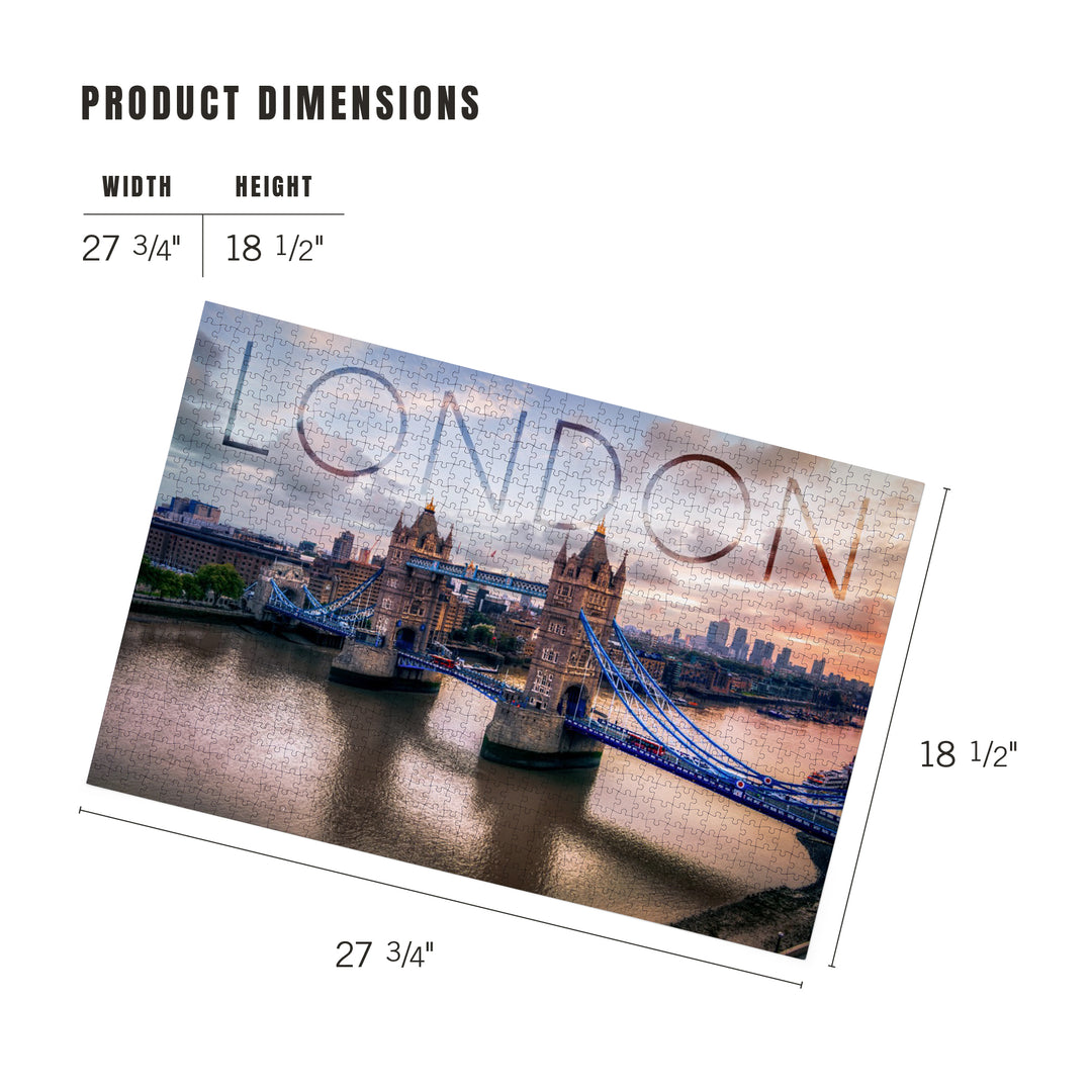 London, England, London Bridge, Jigsaw Puzzle Puzzle Lantern Press 