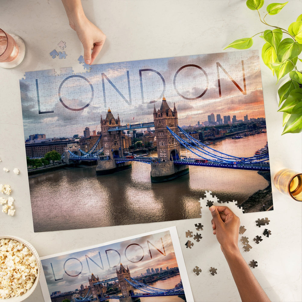 London, England, London Bridge, Jigsaw Puzzle Puzzle Lantern Press 