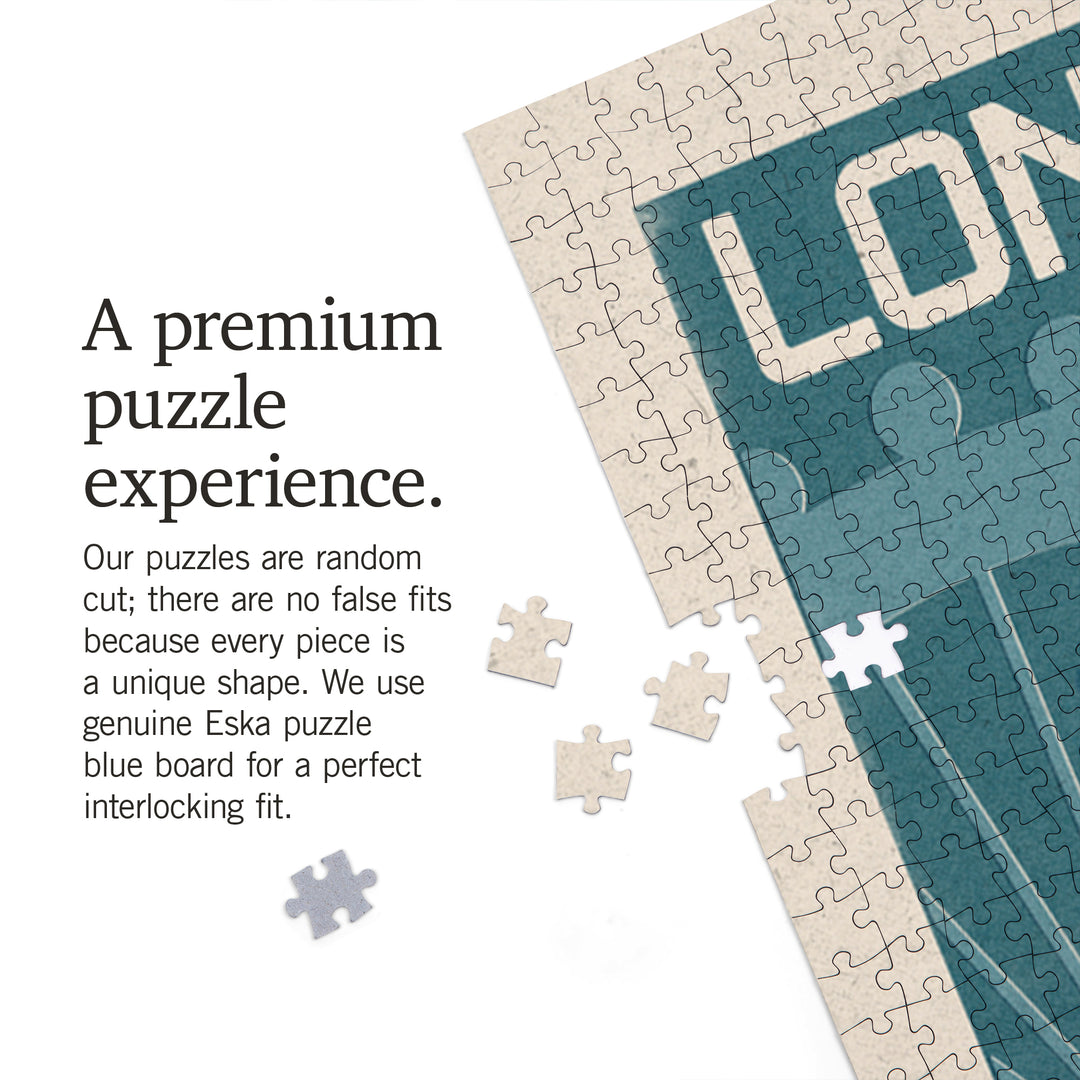 London, Woodblock, Jigsaw Puzzle Puzzle Lantern Press 