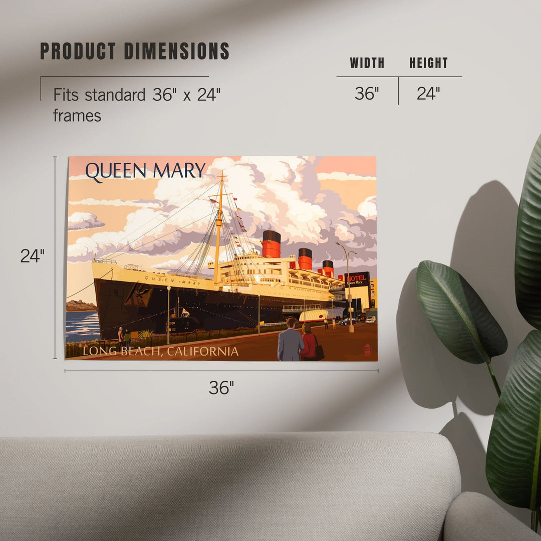 Long Beach, California, Queen Mary, Art & Giclee Prints Art Lantern Press 