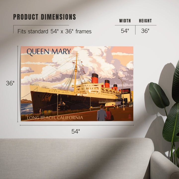 Long Beach, California, Queen Mary, Art & Giclee Prints - Lantern Press