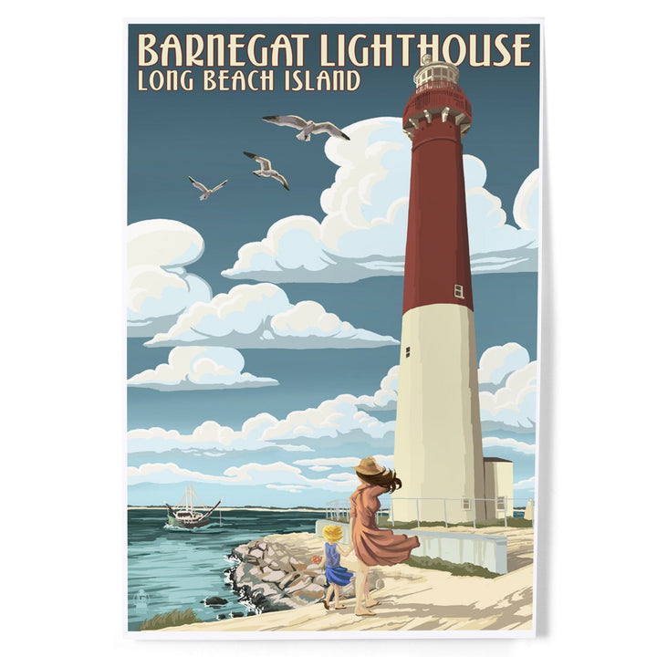 Long Beach Island, New Jersey, Barnegat Lighthouse, Art & Giclee Prints - Lantern Press