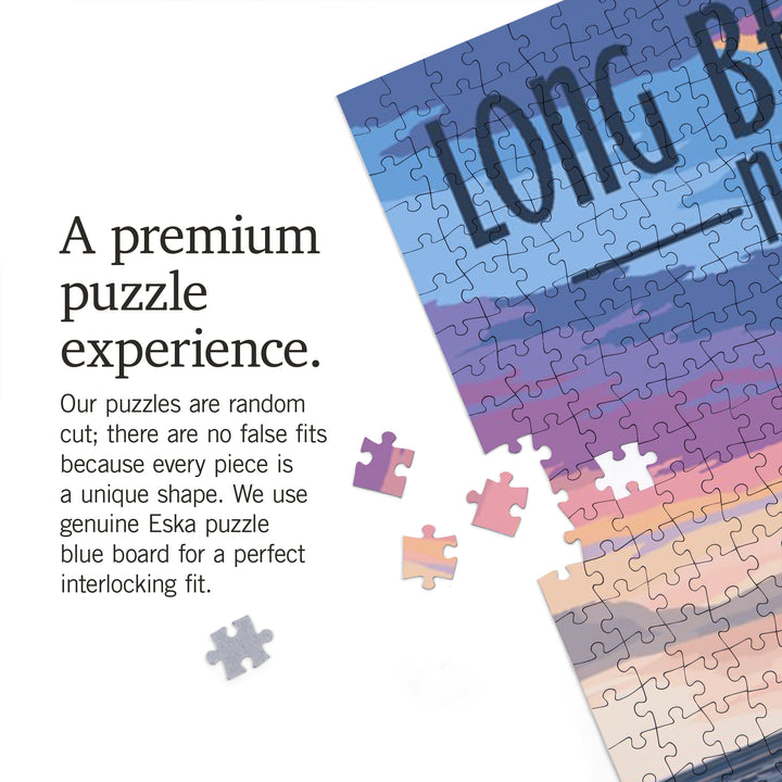 Long Beach Island, New Jersey, Beach Boardwalk, Jigsaw Puzzle Puzzle Lantern Press 