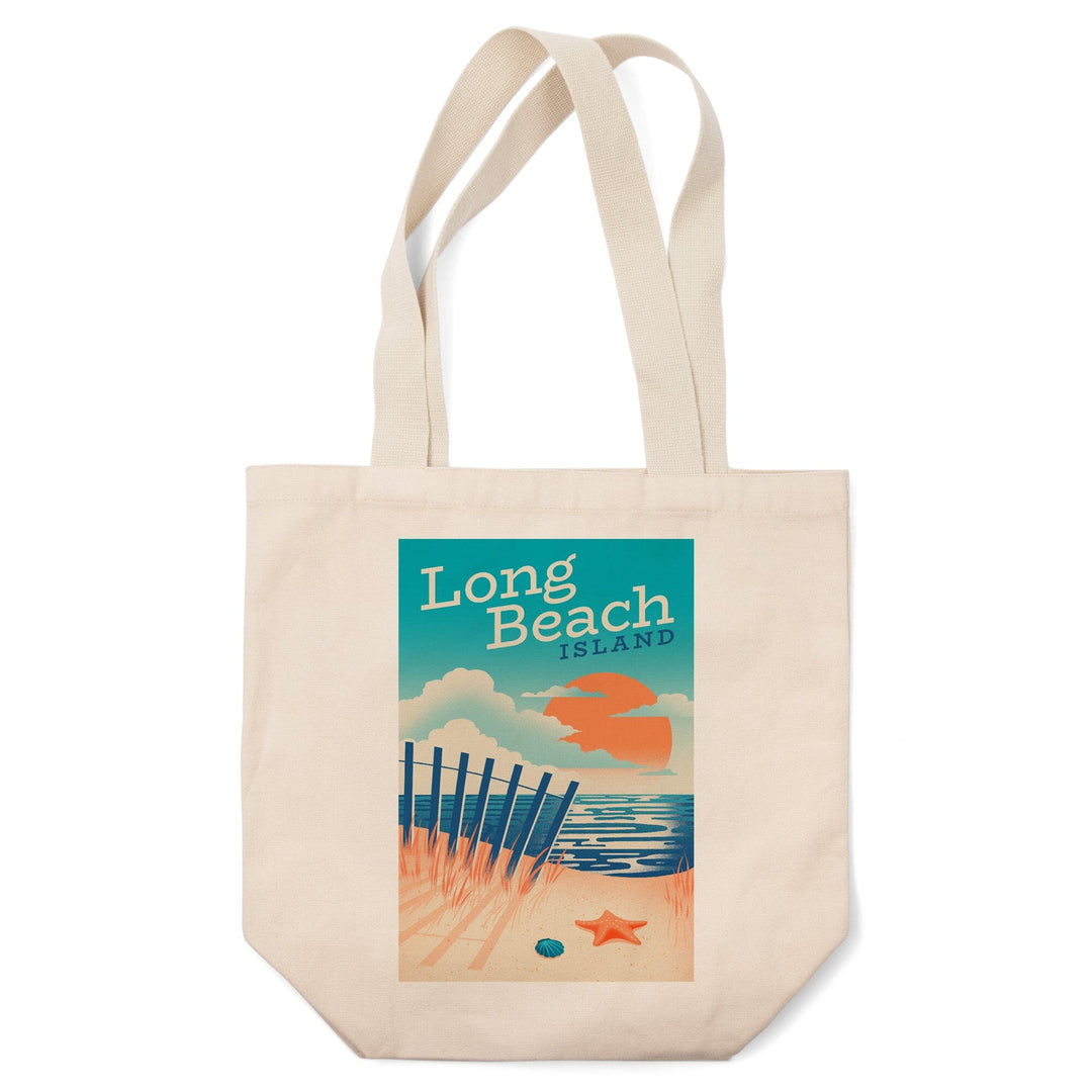 Long Beach Island, New Jersey, Sun-faded Shoreline Collection, Glowing Shore, Beach Scene, Tote Bag - Lantern Press