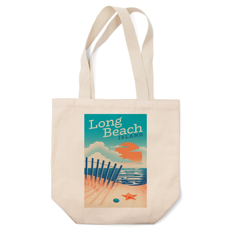 Long Beach Island, New Jersey, Sun-faded Shoreline Collection, Glowing Shore, Beach Scene, Tote Bag Totes Lantern Press 