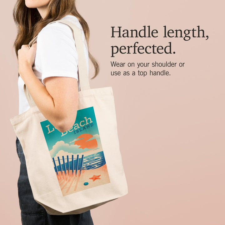 Long Beach Island, New Jersey, Sun-faded Shoreline Collection, Glowing Shore, Beach Scene, Tote Bag Totes Lantern Press 