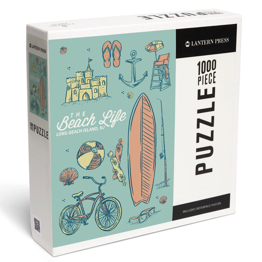 Long Beach Island, New Jersey, The Beach Life, Jigsaw Puzzle Puzzle Lantern Press 