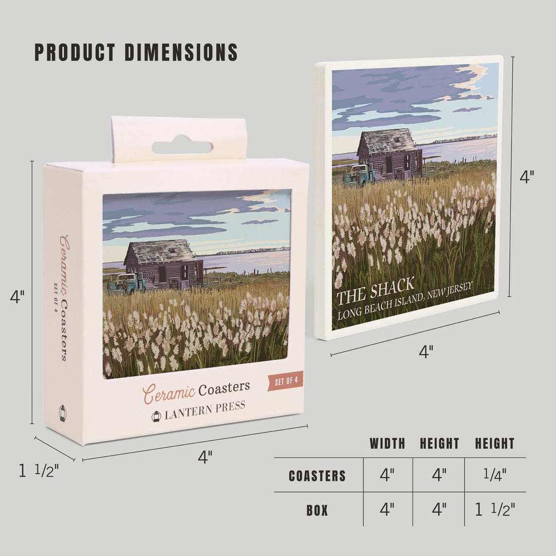 Long Beach Island, New Jersey, The Shack, Coasters Coasters Lantern Press 