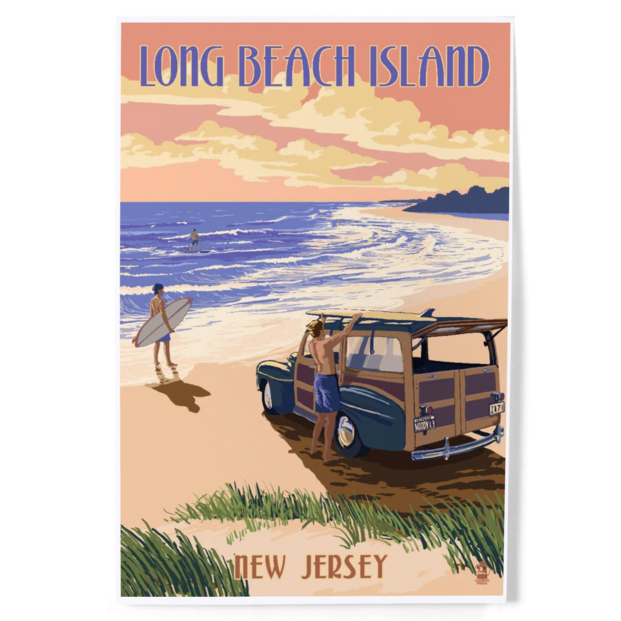 Long Beach Island, New Jersey, Woody On The Beach, Art & Giclee Prints Art Lantern Press 