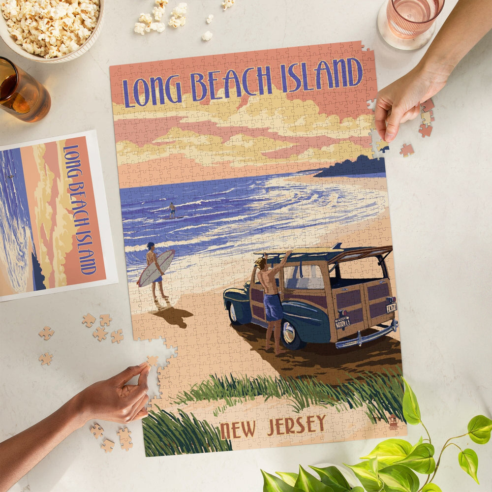 Long Beach Island, New Jersey, Woody On The Beach, Jigsaw Puzzle Puzzle Lantern Press 