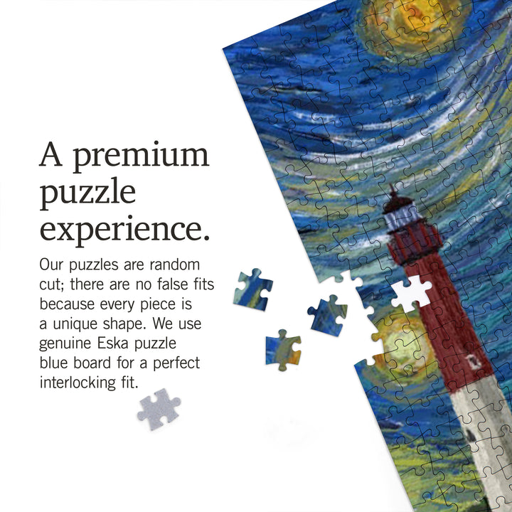 Long Beach, Washington, Starry Night, Bigfoot on the Beach, Jigsaw Puzzle Puzzle Lantern Press 
