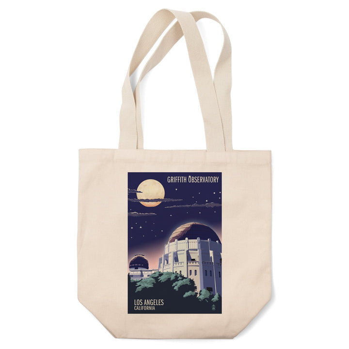 Los Angeles, California, Griffith Observatory at Night, Tote Bag Totes Lantern Press 
