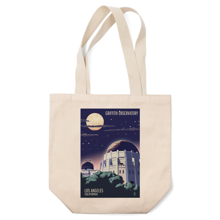 Los Angeles, California, Griffith Observatory at Night, Tote Bag Totes Lantern Press 