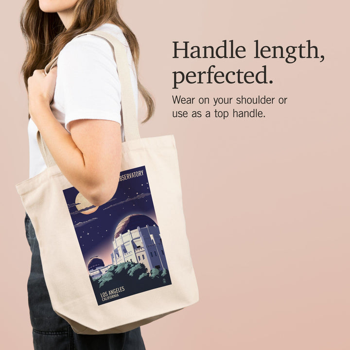 Los Angeles, California, Griffith Observatory at Night, Tote Bag Totes Lantern Press 