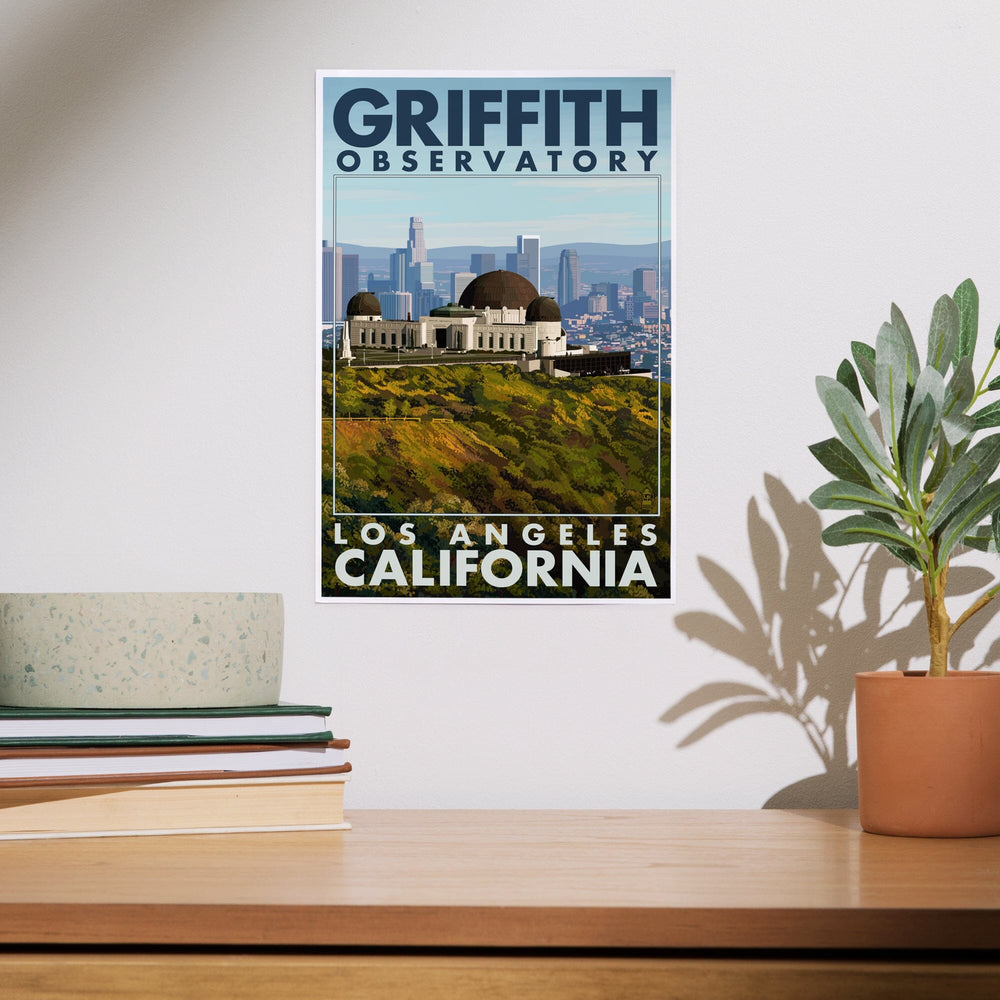 Los Angeles, California, Griffith Observatory Day Scene, Art & Giclee Prints Art Lantern Press 