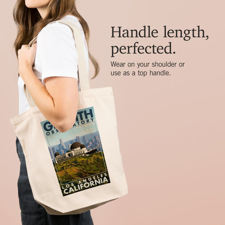 Los Angeles, California, Griffith Observatory Day Scene, Tote Bag Totes Lantern Press 