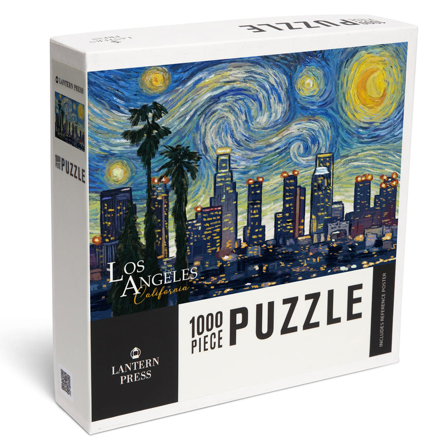 Los Angeles, California, Starry Night Series, Jigsaw Puzzle Puzzle Lantern Press 