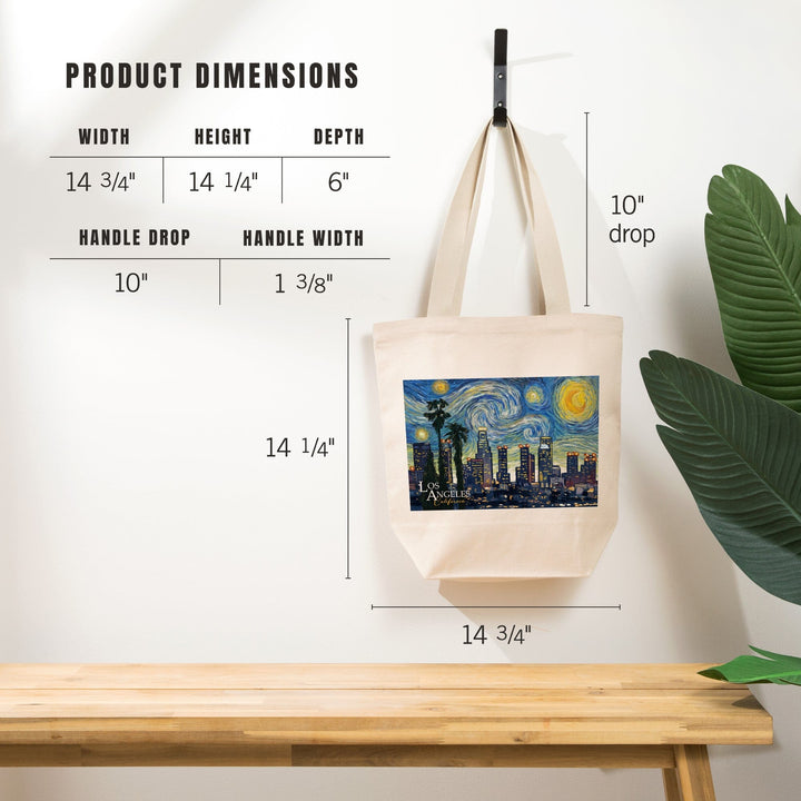 Los Angeles, California, Starry Night Series, Tote Bag Totes Lantern Press 