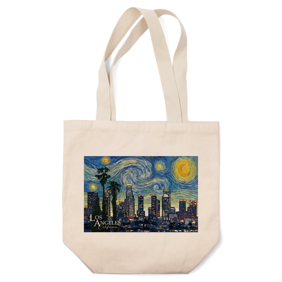 Los Angeles, California, Starry Night Series, Tote Bag Totes Lantern Press 