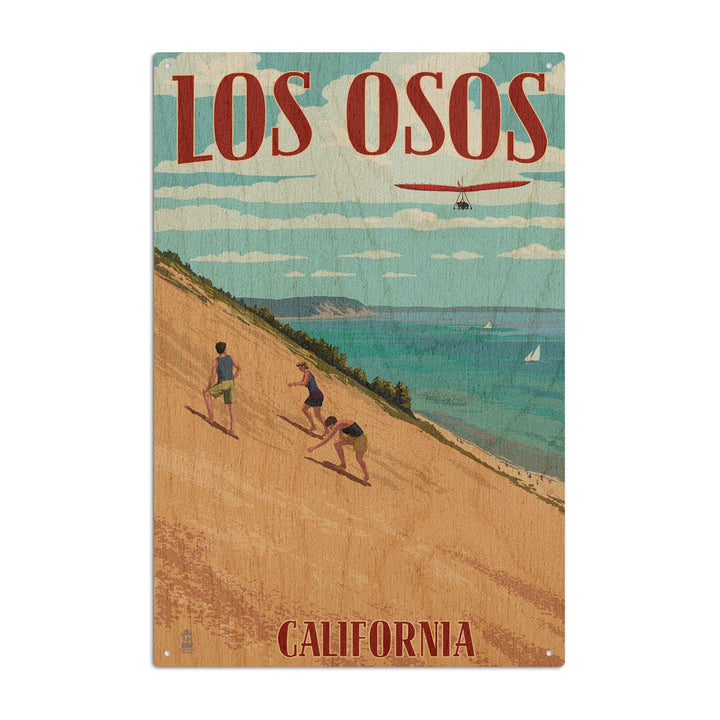 Los Osos, California, Dunes, Lantern Press Artwork, Wood Signs and Postcards Wood Lantern Press 10 x 15 Wood Sign 