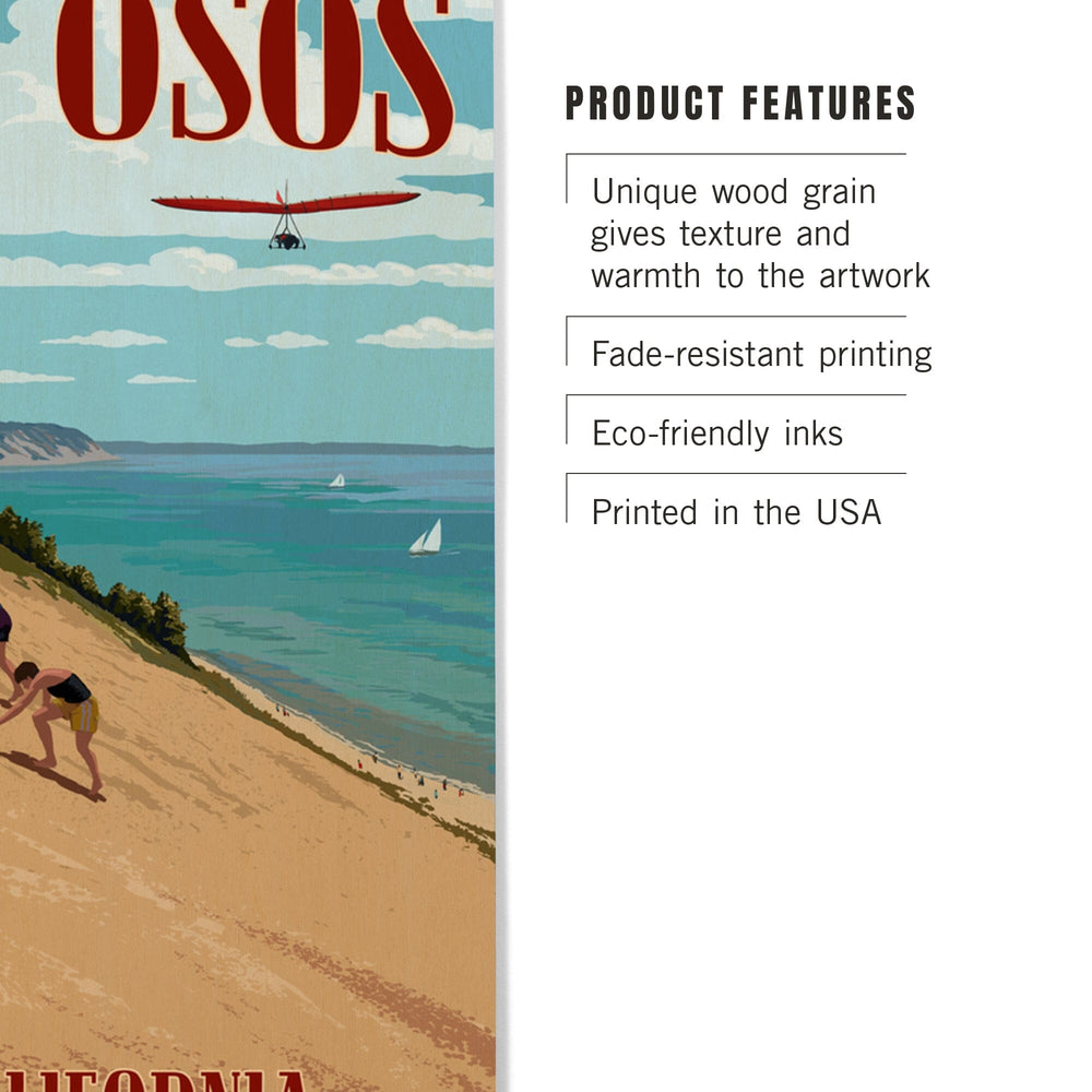 Los Osos, California, Dunes, Lantern Press Artwork, Wood Signs and Postcards Wood Lantern Press 