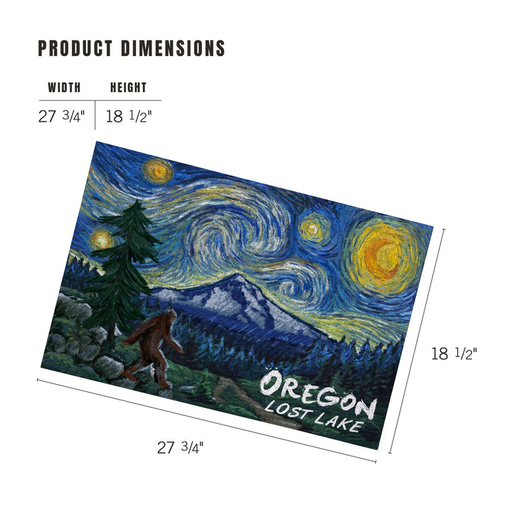 Lost Lake, Oregon, Bigfoot, Mt Hood, Starry Night, Jigsaw Puzzle Puzzle Lantern Press 