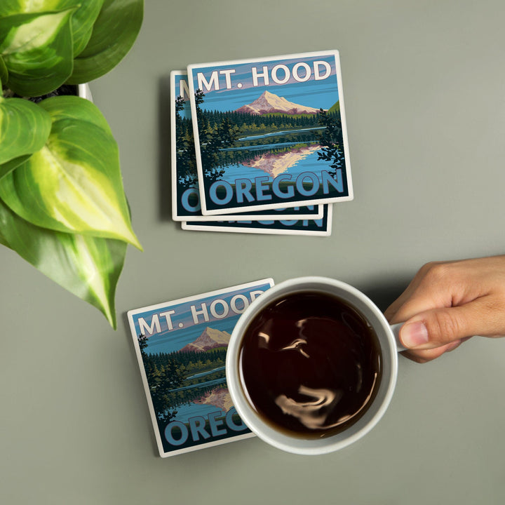 Lost Lake, Oregon, Mt. Hood, Coasters Coasters Lantern Press 