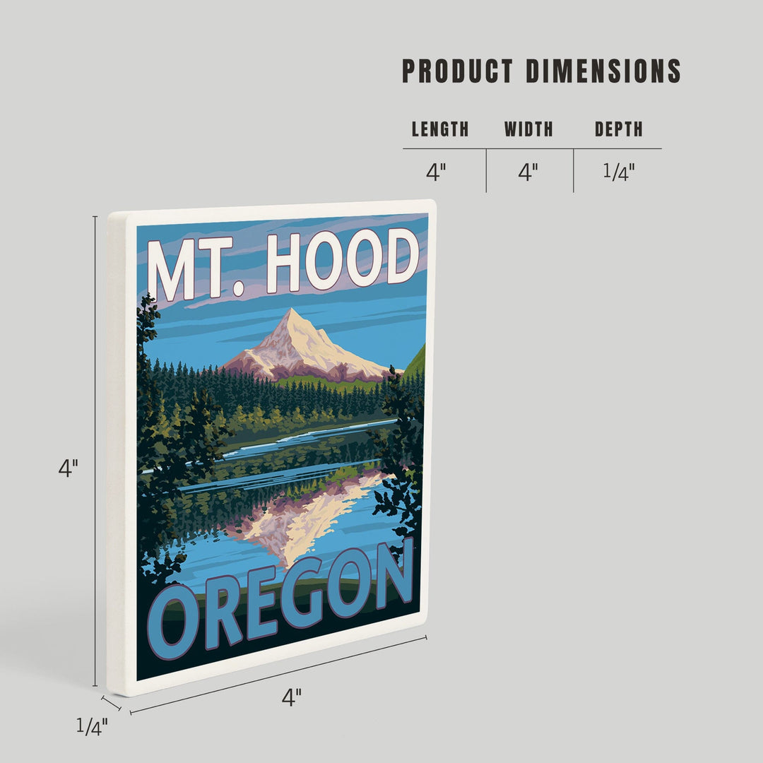 Lost Lake, Oregon, Mt. Hood, Coasters Coasters Lantern Press 