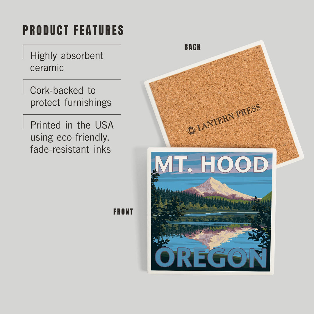 Lost Lake, Oregon, Mt. Hood, Coasters Coasters Lantern Press 