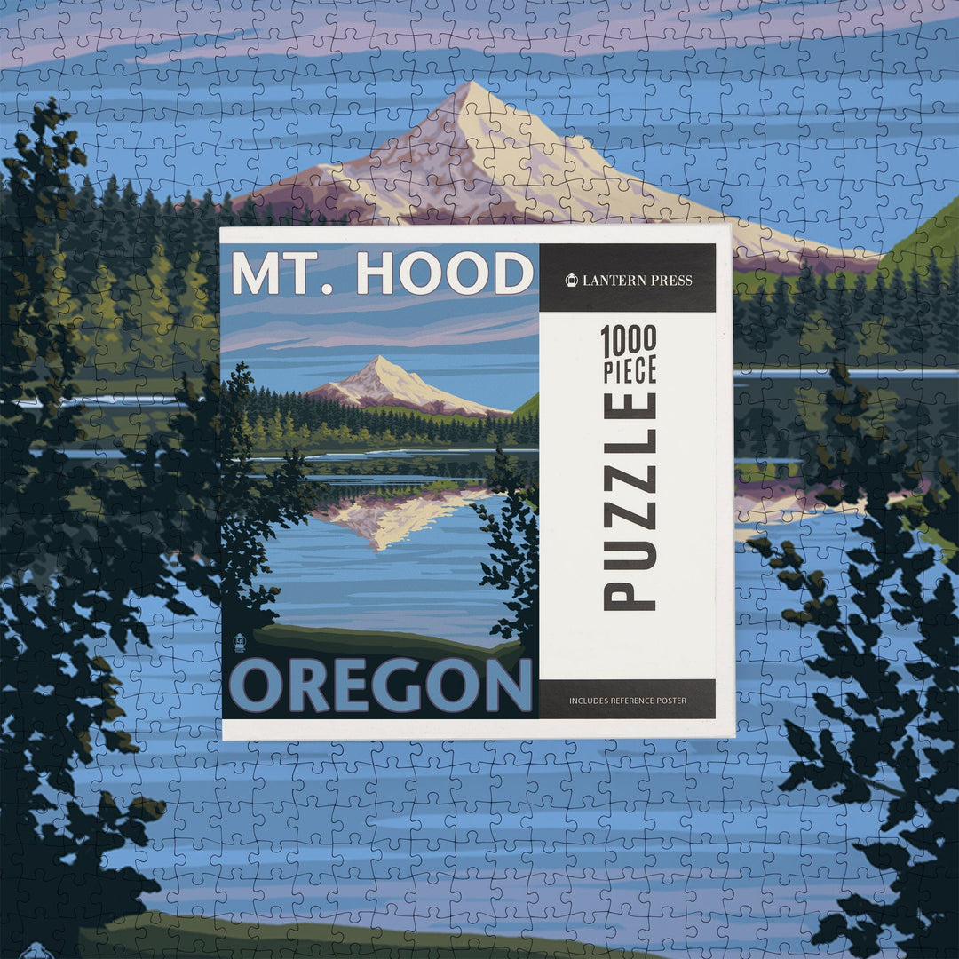 Lost Lake, Oregon, Mt. Hood, Jigsaw Puzzle Puzzle Lantern Press 